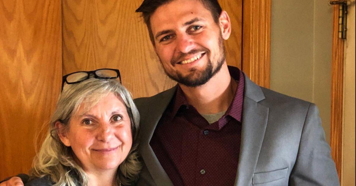 Stephen Wissman. (right) poses for a photo with his mother