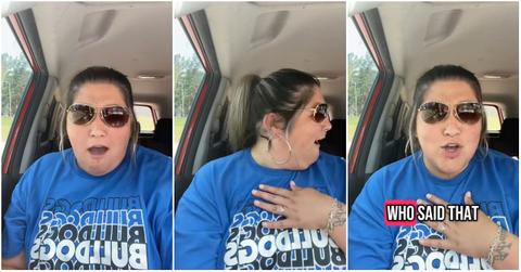 TikToker partakes in the "Who Said That" trend on TikTok.