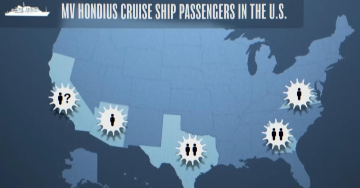 Map of cruise ship passengers in the U.S.