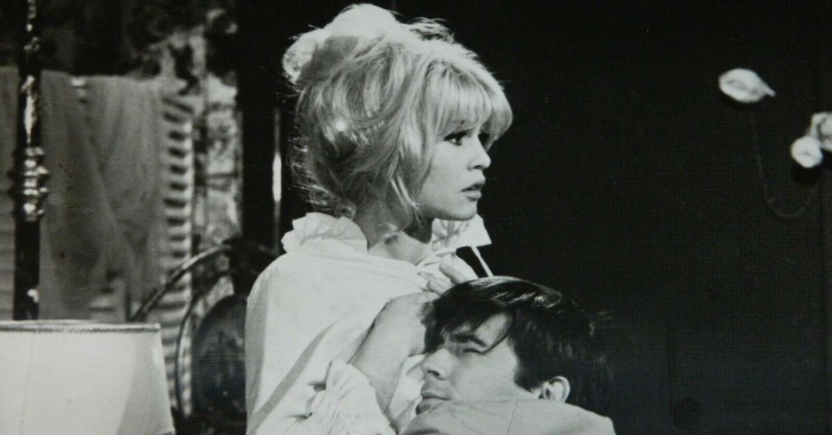 Brigitte Bardot (L) with Anthony Perkins (R) in 'Une ravissante idiote'