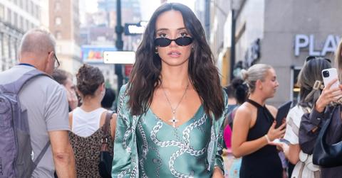 Sofia Franklyn attends the L'Agance presentation during New York Fashion Week.