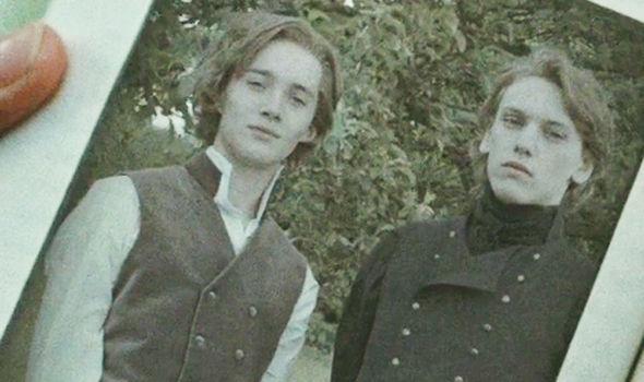 Young Dumbledore and Grindelwald in 'Harry Potter and the Deathly Hallows'