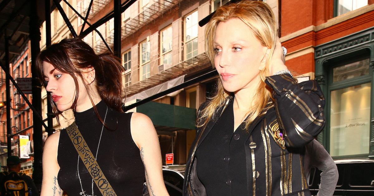 Courtney Love with her daughter Frances Bean at The Mercer Hotel in April 2017