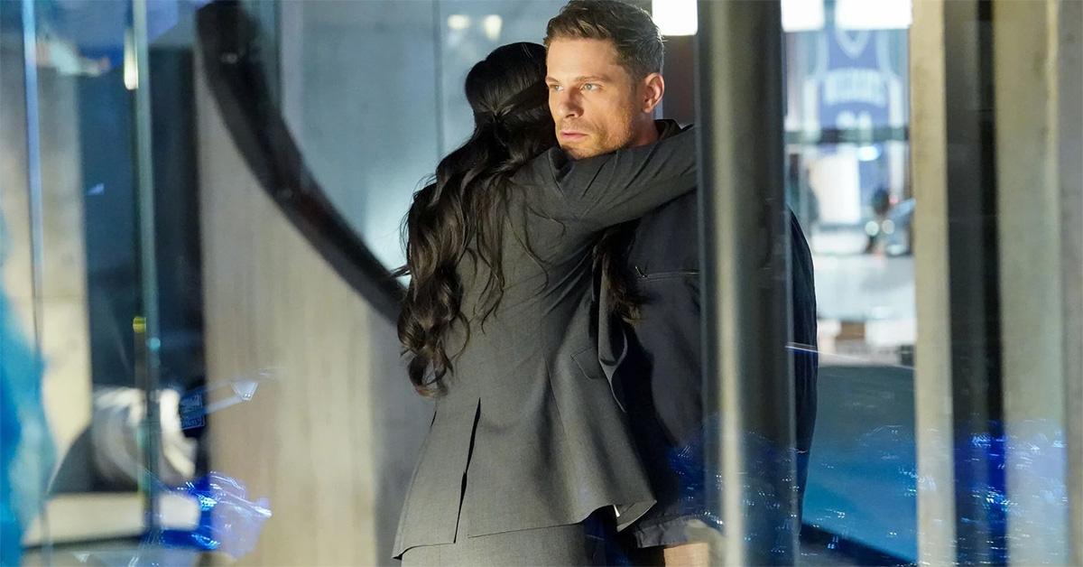 Josh receiving a hug on 'CSI: Vegas.'