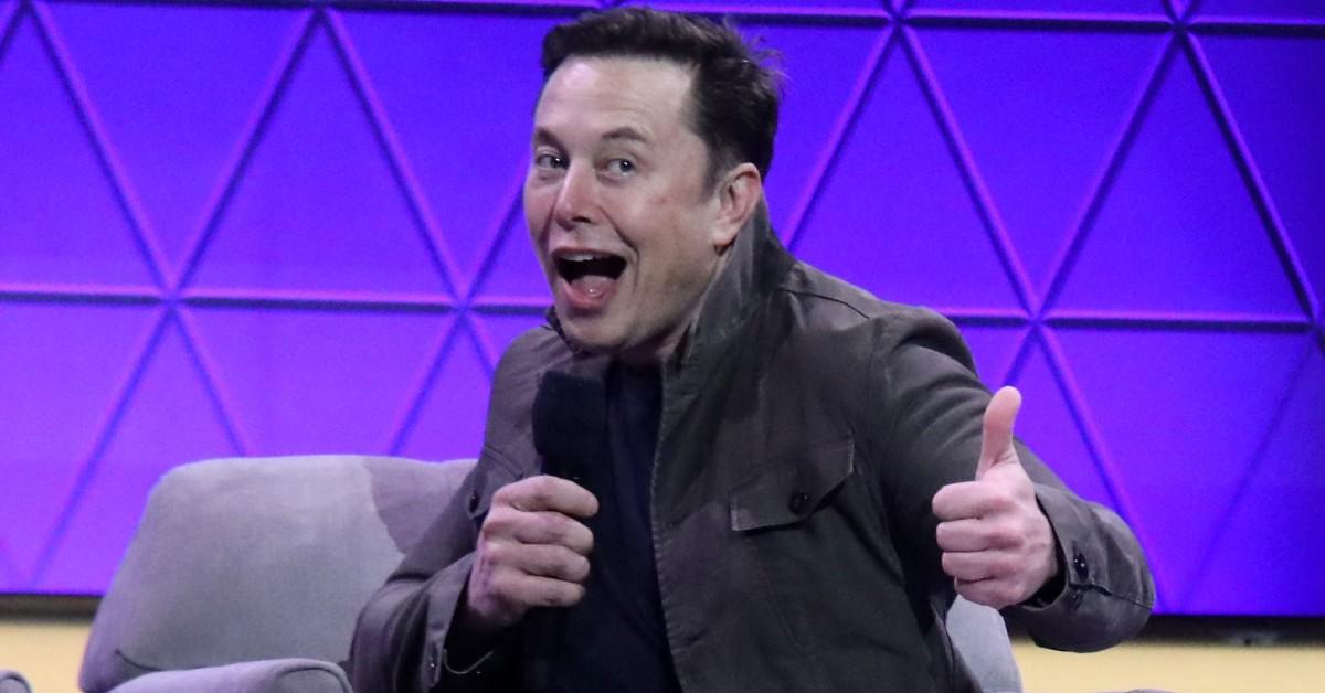 Elon Musk giving a thumbs up