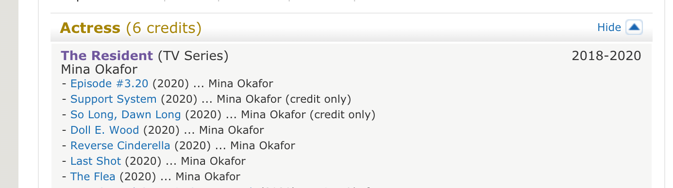 mina imdb