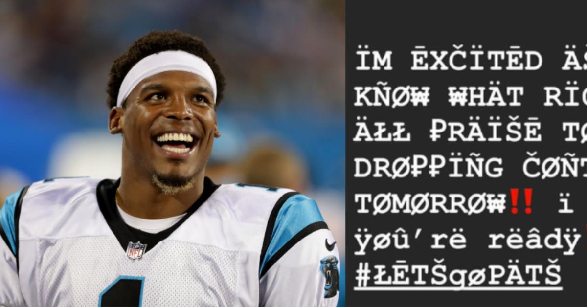 why does cam newton use that font