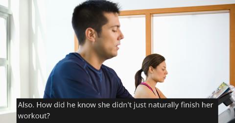 Crreepy guy empty gym