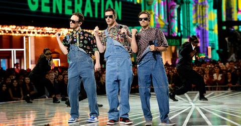 Akiva Schaffer, Jorma Taccone, Andy Samberg as The Lonely Island at the 2016 MTV Movie Awards