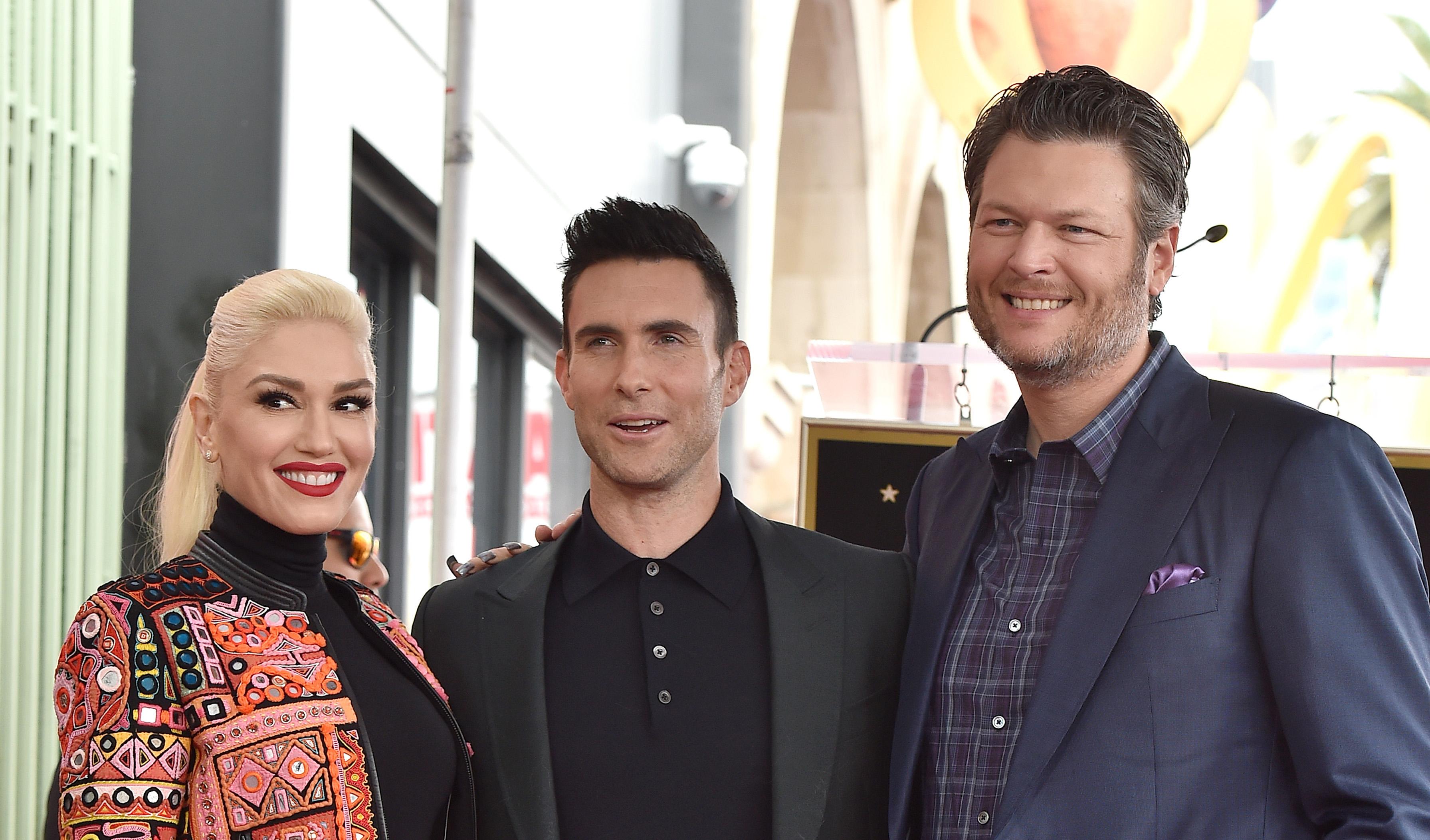 gwen stefani adam levine blake shelton