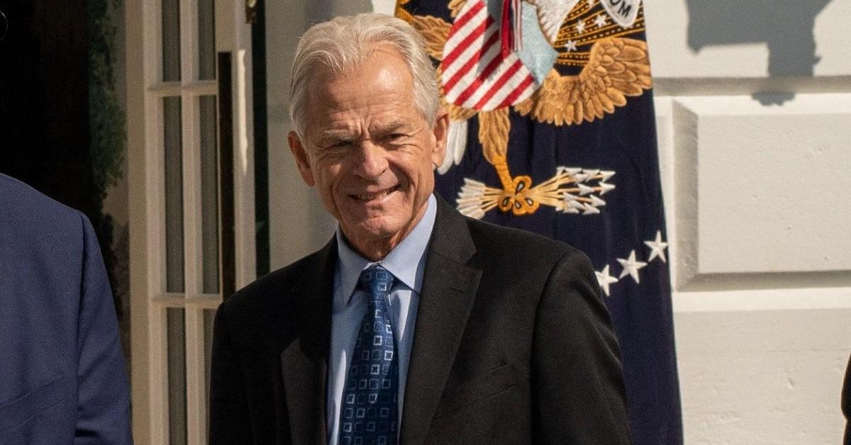 Peter Navarro smiles while on tour