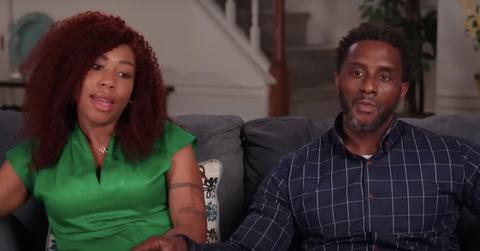 Nailah in a green shirt and Naeem sitting next to her in the trailer of Season 5 of 'Seeking Sister Wife'