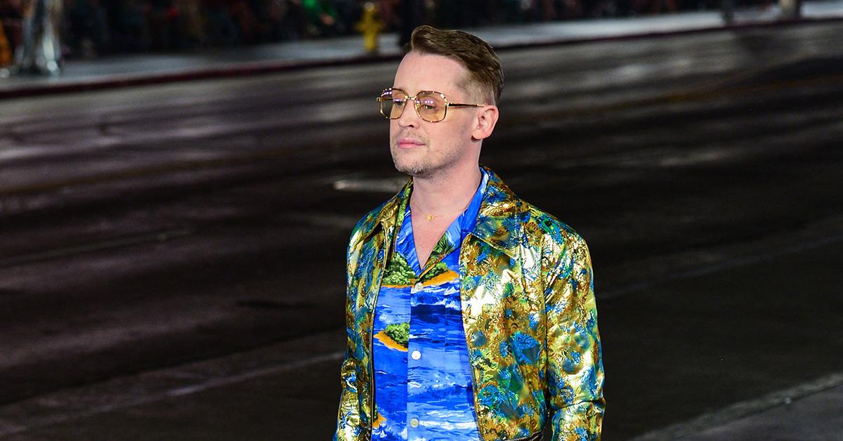 Macaulay Culkin walks the Gucci runway in 2021. 