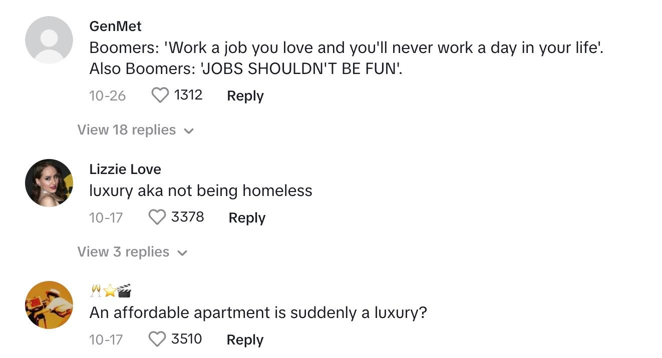 Commenters agree that younger generations don't want luxury