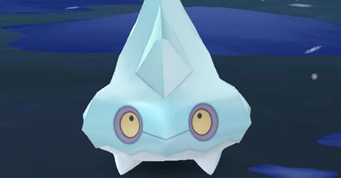 Bergmite as it appears in 'Pokémon GO'