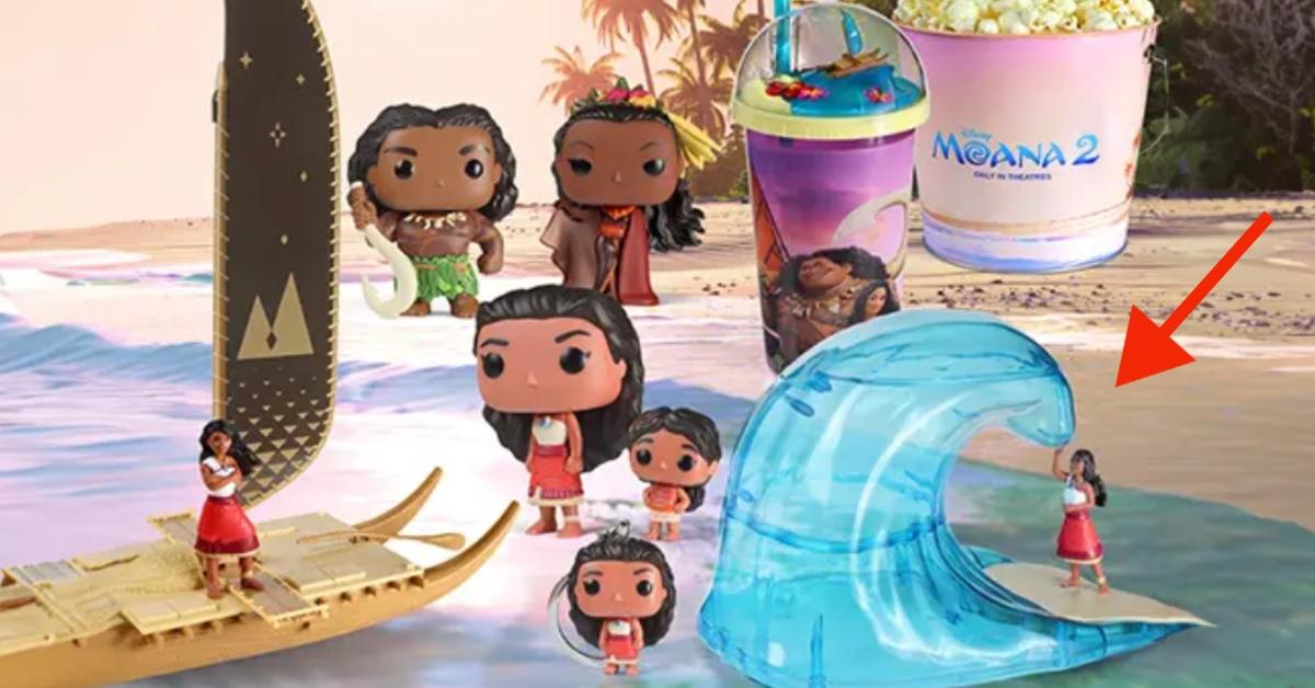 'Moana 2' merch, including the wave popcorn bucket, sold at Regal