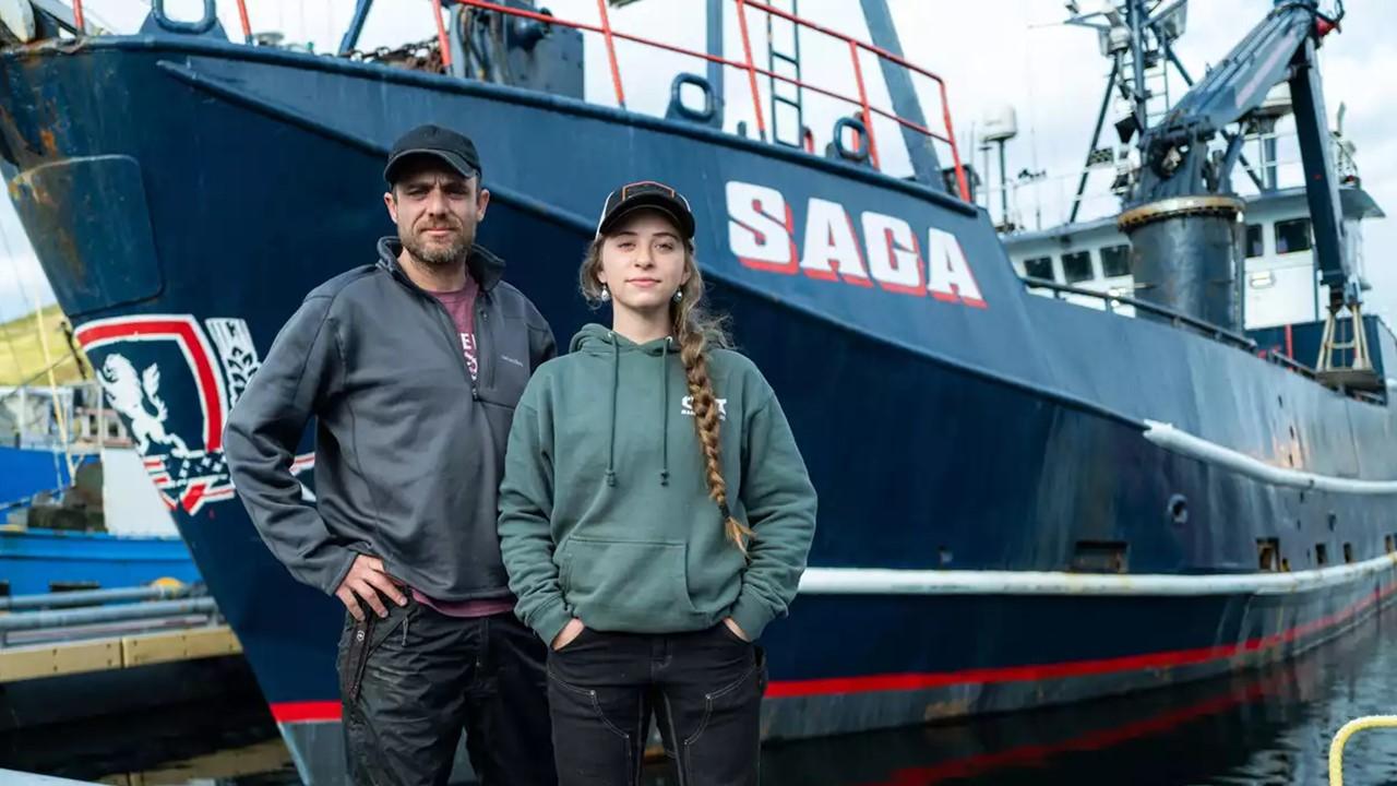 Jake Anderson and Sophia "Bob" Nielsen standing in front of the Saga