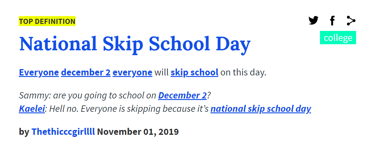 skip school day