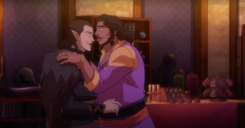 Vax'ildan and Gilmore in 'The Legend of Vox Machina'