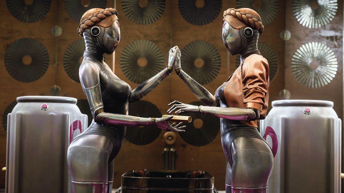 Twin Robots Dancers ATOMIC HEART