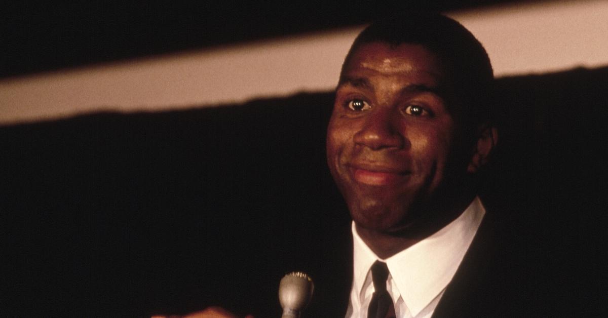 Magic Johnson on Nov. 7, 1991