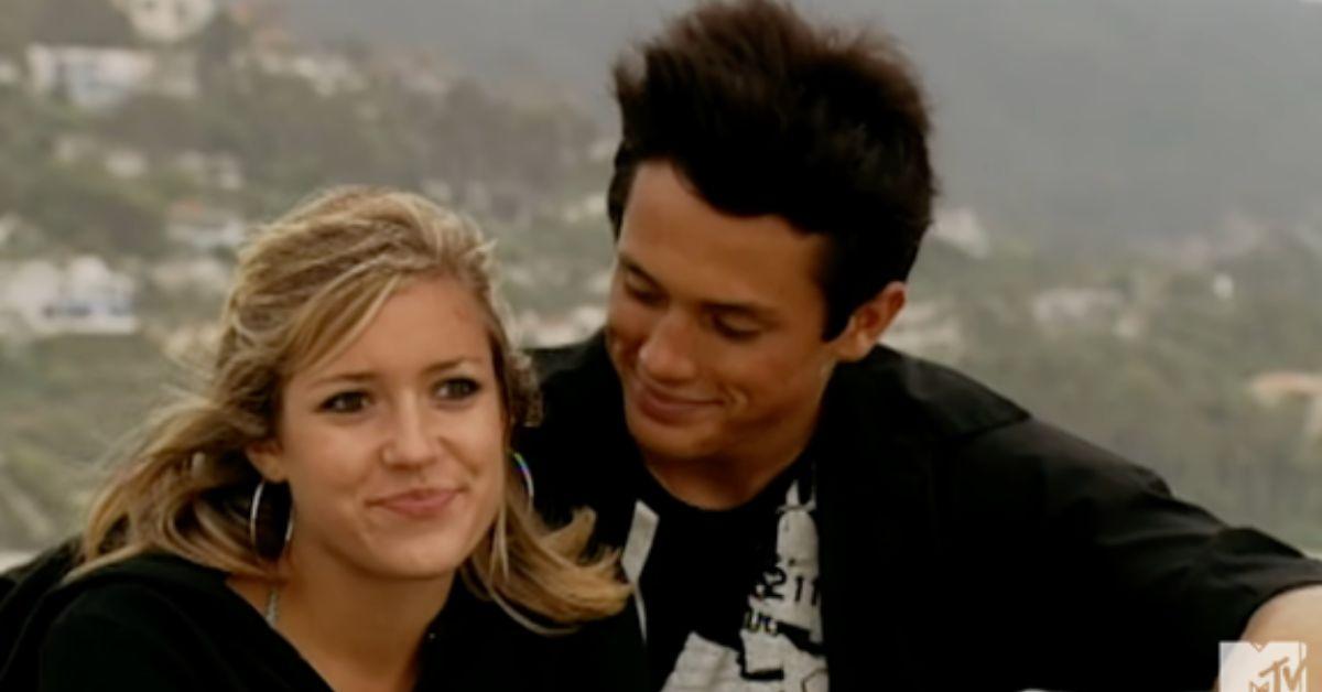 (l-r): Kristin Cavallari and Stephen Colletti filming 'Laguna Beach' 