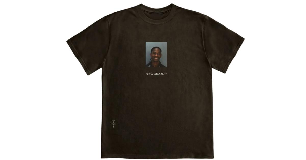 Travis Scott mug shot merch.