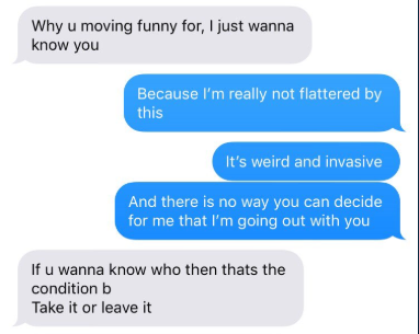 creepy stalker texts