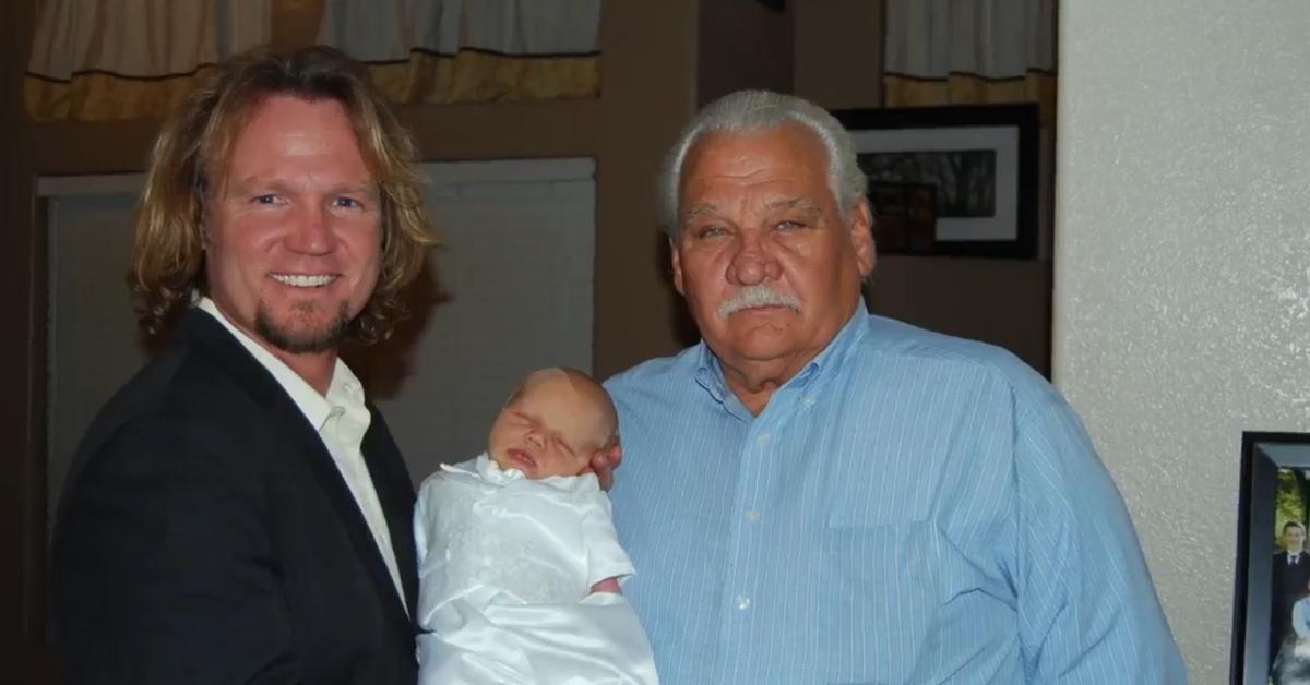 (l-r): Kody Brown, his and Robyn's son, Solomon, and Robyn's dad, Paul