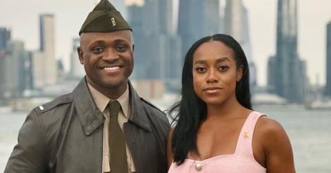 Jasmine Ellis Cooper with Silas Cooper in uniform