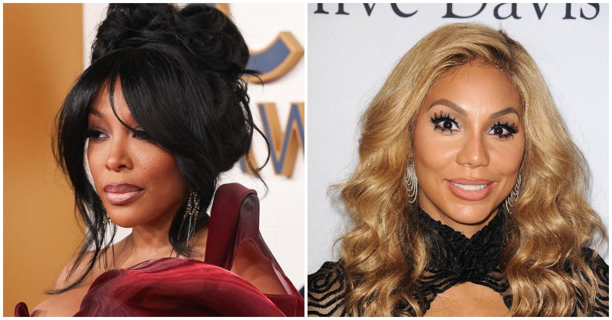 (l-r): K. Michelle and Tamar Braxton on the red carpet