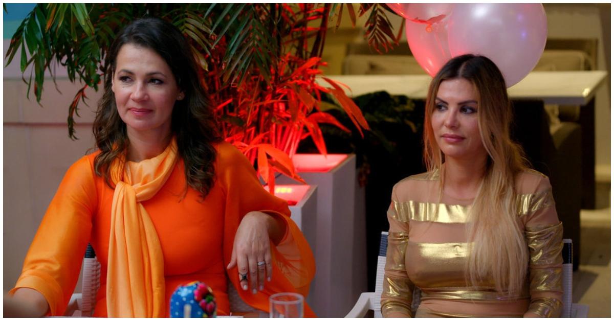 (l-r): Julia Lemigova and Adriana de Moura on 'The Real Housewives of Miami'