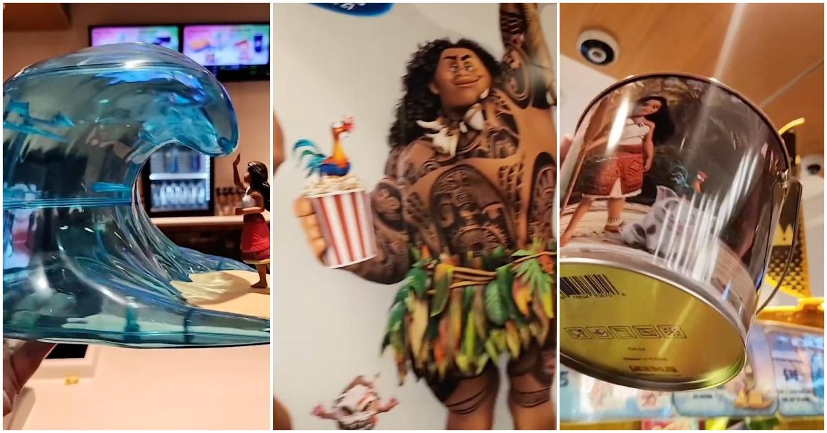 The different 'Moana 2' popcorn buckets