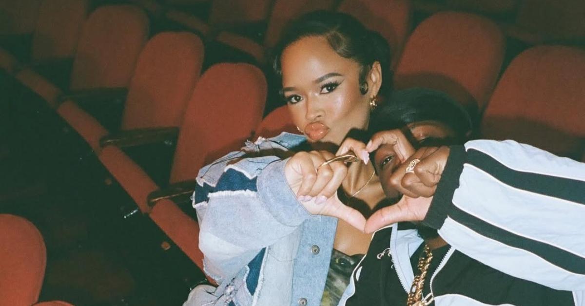 (l-r): Serayah and Joey BadA$$ posing