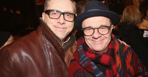 Nathan Lane (L) with his husband, Devlin Elliott (R)