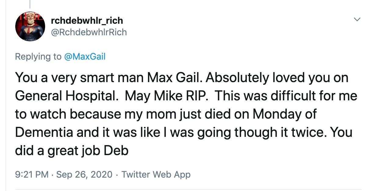 why is max gail leaving general hospital