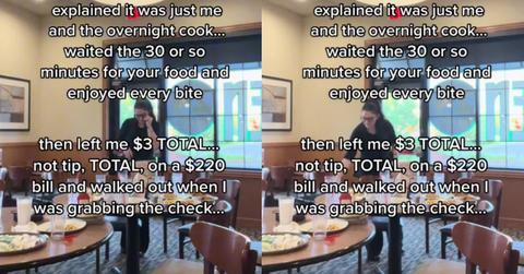 Customers Skip Bill Crying Waitress