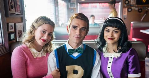 Betty, Archie and Veronica in a promotional still for Riverdale