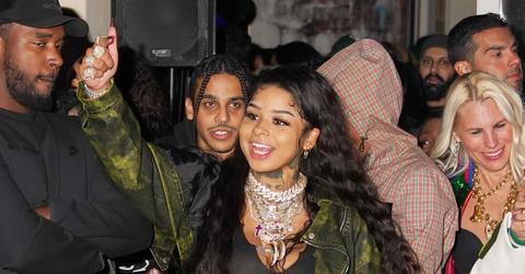 Chrisean Rock at French Montana's birthday celebration.