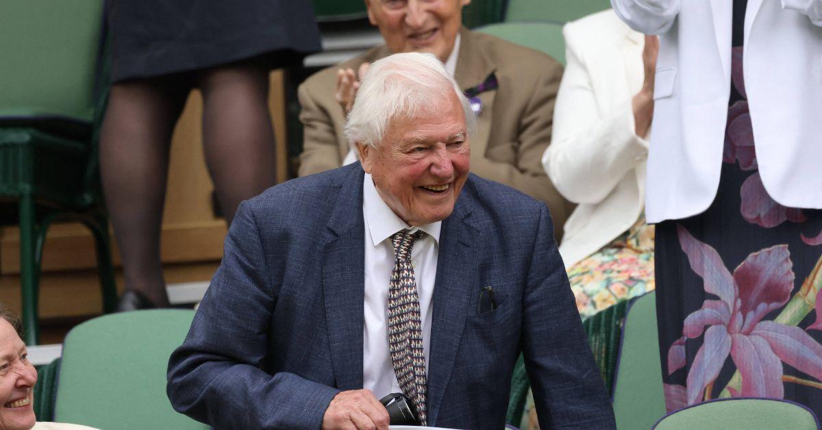 David Attenborough at Wimbledon in 2024. 