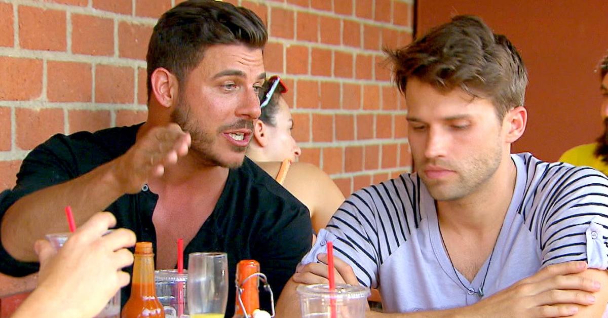 Jax complains about Katie to Tom at a restaurant in Season 3 of Vanderpump Rules