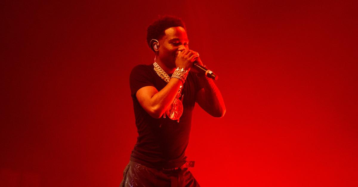 Rapper Roddy Ricch performs onstage at the Kia Forum on Feb. 2, 2023, in Inglewood, Calif.