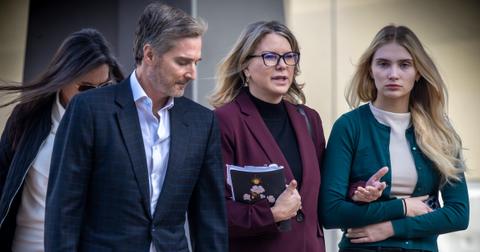 Rebecca Grossman and her family attending the trial