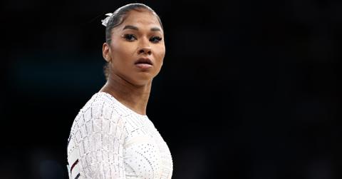 Jordan Chiles of Team United States is seen prior to competing in the Artistic Gymnastics Women's Floor Exercise Final on day ten of the Olympic Games Paris 2024 at Bercy Arena on Aug. 5, 2024 in Paris,