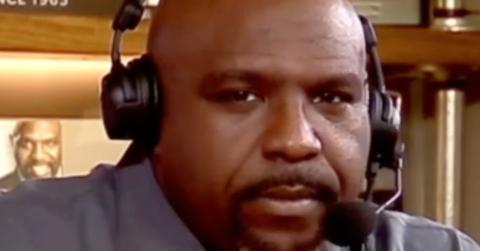 Chris Hogan recording his financial radio talk show.