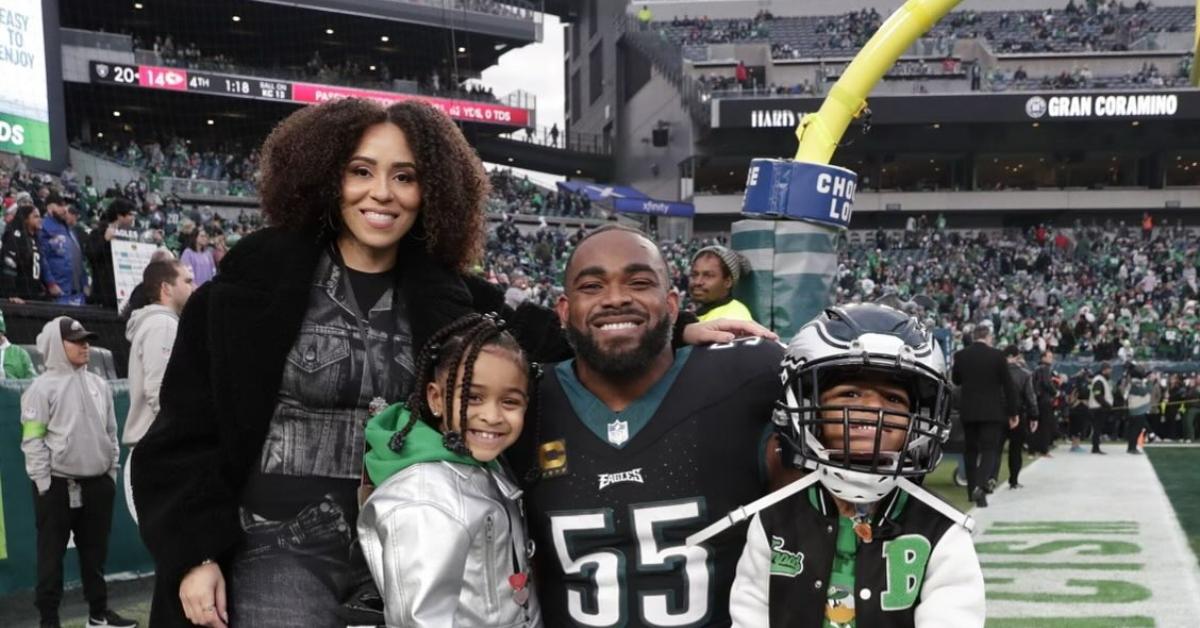 Carlyne and Brandon Graham along with their two children. 