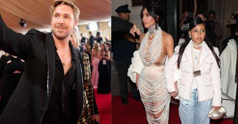 Ryan Gosling(L) Kim Kardashian with North West