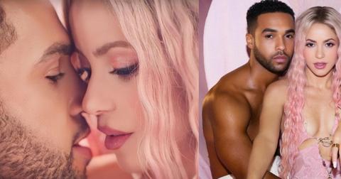 Lucien Laviscount and Shakira filming her new music video
