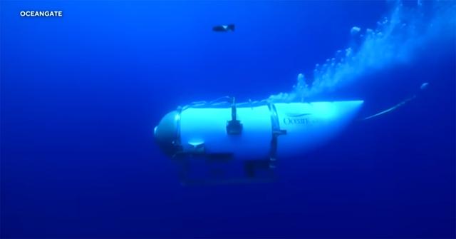 OceanGate's Titan in the ocean.