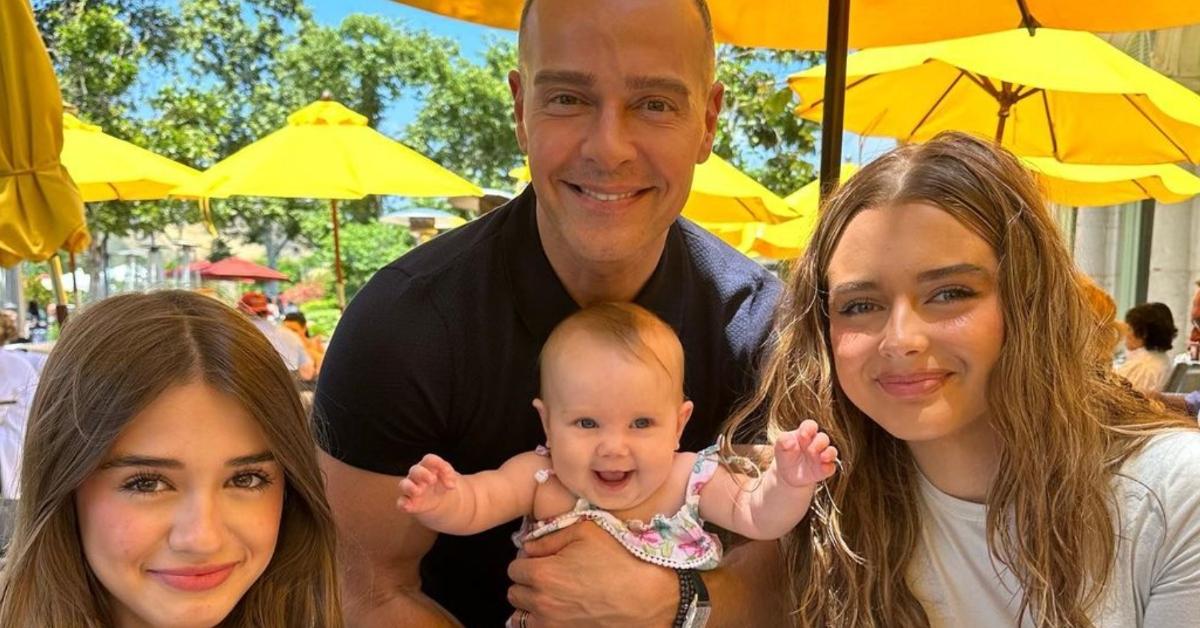 Joey Lawrence with his three daughters